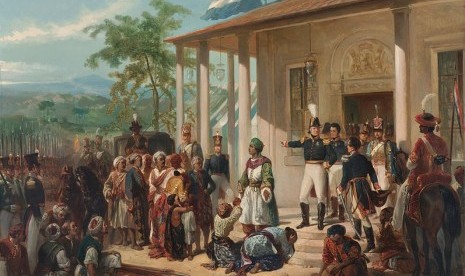 Painting by Nicolaas Pieneman tells the story of the submission of Prince Diponegoro to General De Kock (file photo).