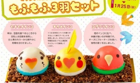 Pamerang kue burung parkit di Jepang