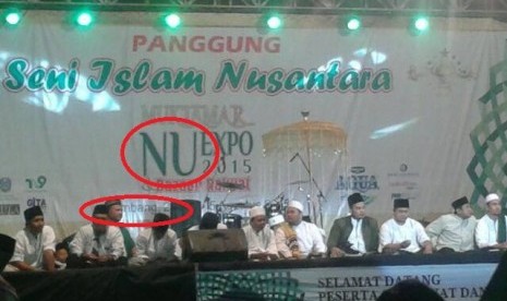 Panggung Seni Islam Nusantara yang menyajikan kegiatan pengajian sekaligus dangdut oplosan.