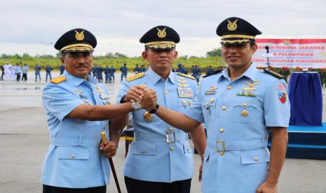 Panglima Komando Operasi AU (Pangkoopsau) I Marsma Tri Bowo Budi Santoso (kiri).