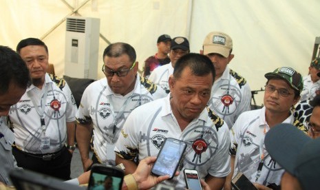 Panglima TNI Gatot Nurmantyo di Mako Korps Brimob, Kelapa Dua, Depok, Sabtu (22/10).