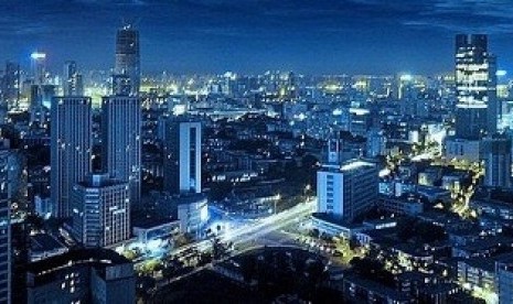 Panorama of downtown Tianjin