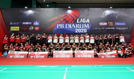 Para juara kategori beregu Liga PB Djarum 2020.