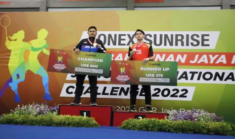 Para juara Turnamen Junior Yonex Sunrise Pembangunan Jaya Raya 2022 (ilustrasi). Yonex Sunrise Pembangunan Jaya Raya Junior International Grand Prix 2023 pada 18-23 Juli di GOR PB Jaya Raya Bintaro, Tangerang Selatan.  