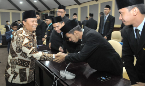 Para kader Program Kaderisasi Ulama (PKU) Universitas Darussalam (Unida) Gontor dalam acara Temu Tokoh dengan Wakil Ketua MPR RI Hidayat Nur Wahid.