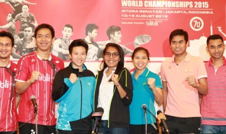 Para pebulu tangkis Indonesia yang turun di Total BWF World Championships 2015