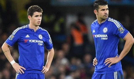 Para pemain Chelsea, Oscar dan Diego Costa