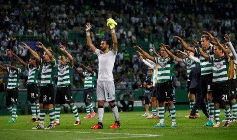 Para pemain Sporting Lisbon (ilustrasi).