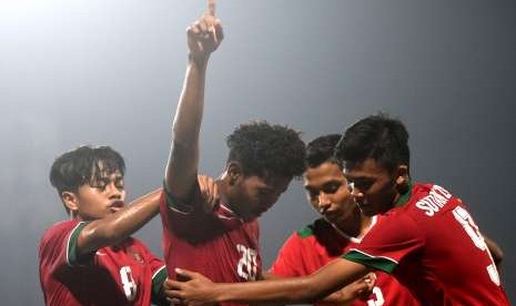 Para pemain timnas Indonesia U-16.