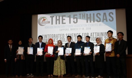 Para pemenang The 15th Hokkaido Indonesian Student Association Scientific Meeting (HISAS 15), Jepang.