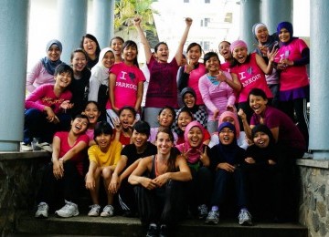 Para peserta Girls Day Out Parkour Indonesia