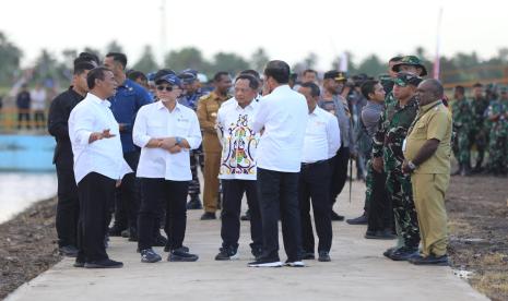 Kunjungan kerja Jokowi dan Amran ke Merauke, Papua Selatan pada Selasa (23/7/2024).