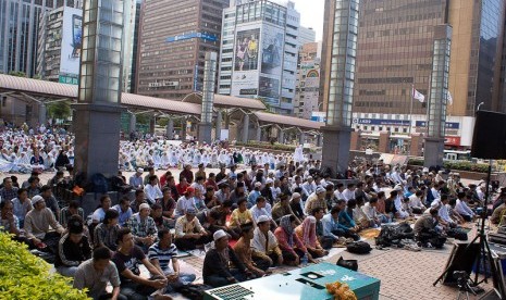 para TKI Taiwan Sholat Idul Adha bersama PCI NU Taiwan