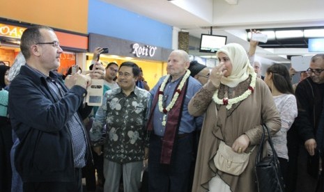 para wisatawan asal maroko tiba di bandara seokarno-hatta, sabtu (30/1)