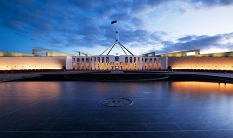 Parliament House in Canberra, Australia (illustration)