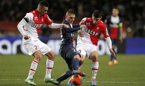 Partai bigmatch antara AS Monaco versus Paris Saint-Germain (PSG).