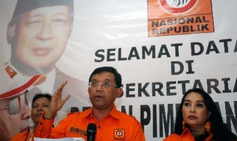 Partai Nasional Republik (Nasrep) saat syukuran partai di Jakarta.