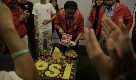 Partai Solidaritas Indonesia (PSI) menggelar syukuran di basecamp DPP PSI Jl Wahid Hasyim, Jakarta Pusat, Kamis (16/11) malam.