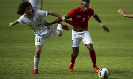 Partai Timnas Indonesia melawan Timnas Irak.