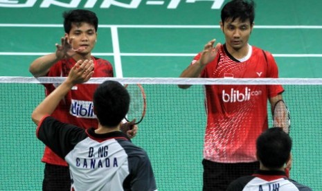 Pasangan Berry Angriawan/Ricky Suwardi lolos ke babak kedua BWF World Championship 2014