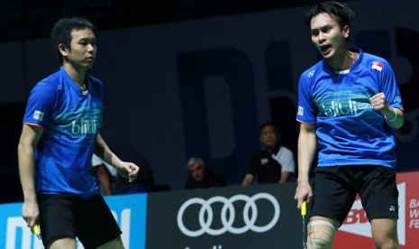 Pasangan ganda putra Hendra Setiawan/Mohammad Ahsan