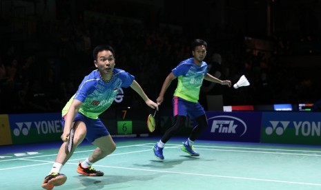 Pasangan ganda putra Hendra Setiawan/Mohammad Ahsan