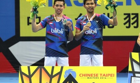 Pasangan ganda putra Indonesia, Fajar Alfian/M Rian Ardianto menjadi juara di turnamen Cina Taipei Masters 2016, Ahad (16/10).