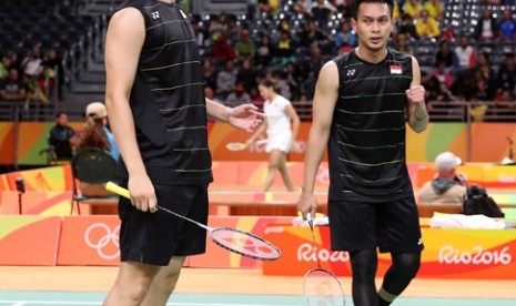 Pasangan ganda putra Indonesia, Hendra Setiawan/Mohammad Ahsan.