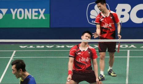 Pasangan ganda putra Indonesia, Kevin Sanjaya Sukamuljo/Gideon Marcus Fernaldi