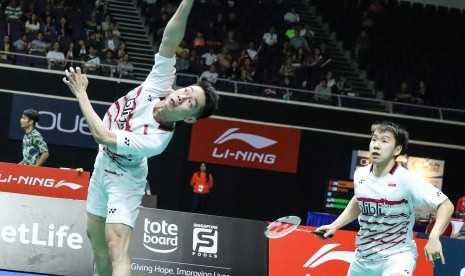 Pasangan ganda putra Indonesia, Kevin Sanjaya Sukamuljo/Marcus Fernaldi Gideon