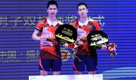 Pasangan ganda putra, Kevin Sanjaya Sukamuljo/