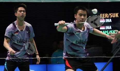 Pasangan ganda putra Kevin Sanjaya Sukamuljo/Gideon Marcus Fernaldi