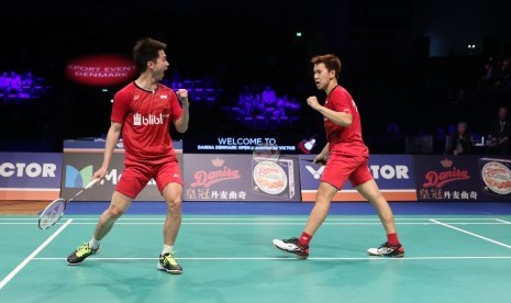 Pasangan ganda putra, Marcus Fernaldi Gideon/Kevin Sanjaya Sukamuljo