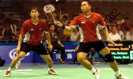 Pasangan ganda putra Markis Kido dan Hendra Setiawan.