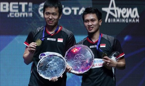 Pasangan ganda putra senior Indonesia, Hendra Setiawan/Mohammad Ahsan 