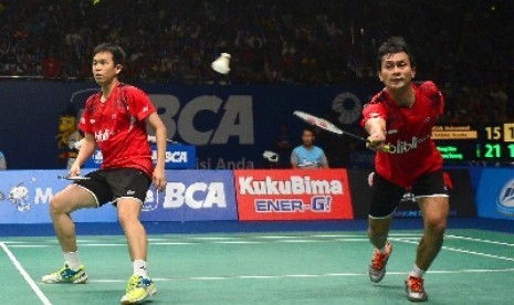 Pasangan Hendra Setiawan dan Muhammad Ahsan