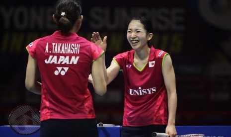 Pasangan Jepang peringkat satu dunia, Misaki Matsutomo/Ayaka Takahashi.