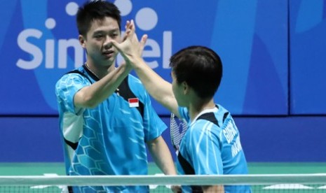 Pasangan Kevin Sanjaya Sukamuljo/Gideon Marcus Fernaldi