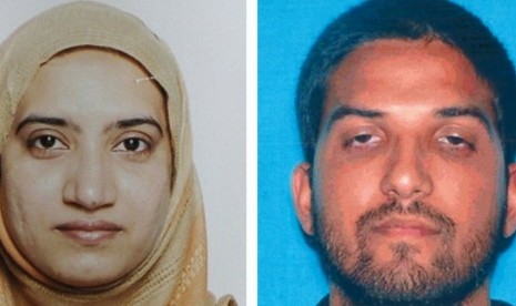 Pasangan tersangka penembakan San Bernardino, California, Tashfeen Malik (kiri) dan Syed Farook.