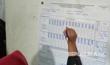 Anies Baswedan-Sandiaga Uno wins the voting in Kebagusan polling station, South Jakarta, Wednesday (April 19). 