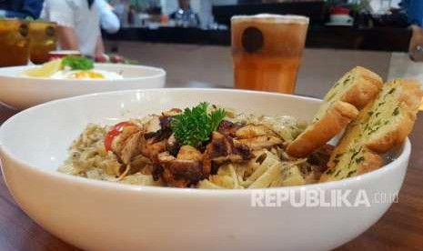 Ilustrasi. Resep Berbuka Puasa: Pasta Saus Jamur