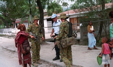 Pasukan Angkatan Internasional PBB untuk Timor Timur (Interfet) di Timor Timur pada 2000.