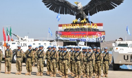 Pasukan penjaga perdamaian TNI di Lebanon Selatan.