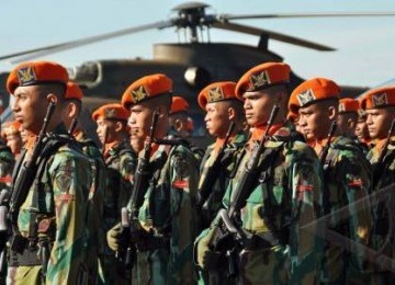 Pasukan TNI-AU dalam sebuah parade militer.