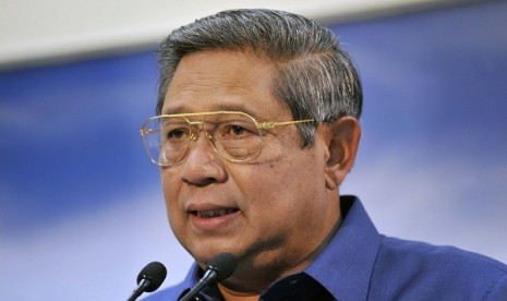 Patron leader of Democrat Party who also Indonesian president, Susilo Bambang Yudhoyono (file photo)