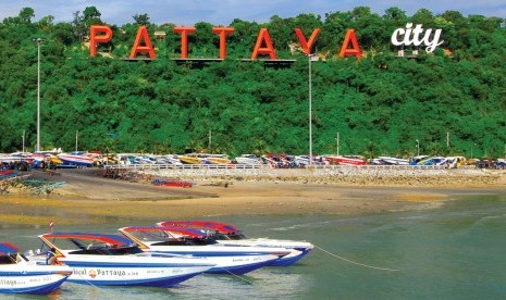 Pattaya, salah satu objek wisata populer di Thailand. Thailand akan kembali buka pariwisata untuk wisatawan asal China