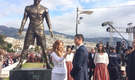  Patung Cristiano Ronaldo di Madeira, Portugal.