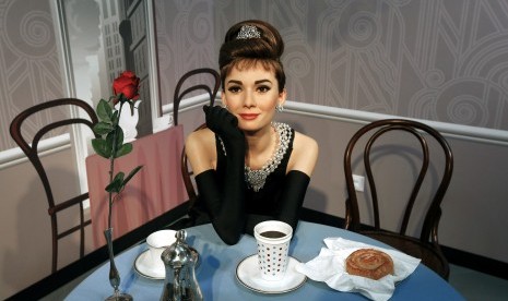 Patung lilin Audrey Hepburn.