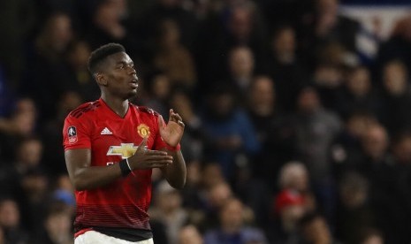 Gelandang Manchester United Paul Pogba.