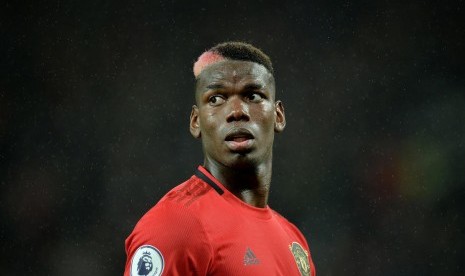 Gelandang Manchester United (MU) Paul Pogba